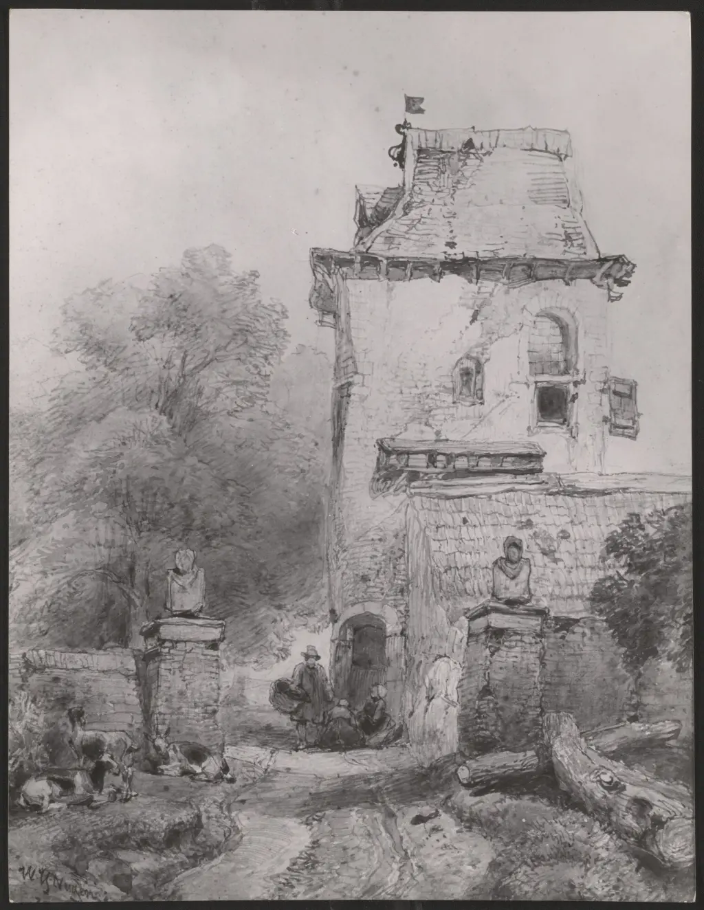 Landhuis met toegangspoort 